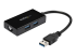 StarTech.com USB 3.0 till Gigabit-nätverksadapter med inbyggd USB-hubb med 2 portar - Vänster vinkel