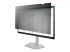 StarTech.com 23.6-inch 16:9 Computer Monitor Privacy Filter, Anti-Glare Privacy Screen with 51% Blue Light Reduction, Black-out Monitor Screen Protector w/+/- 30 deg. Viewing Angle, Matte and Glossy Sides (23669-PRIVACY-SCREEN) - Höger vinkel