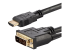 StarTech.com 6ft (1.8m) HDMI to DVI Cable, DVI-D to HDMI Display Cable (1920x1200p), Black, 19 Pin HDMI Male to DVI-D Male Cable Adapter, Digital Monitor Cable, M/M, Single Link - Närbild