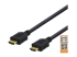 DELTACO HDMI-1020D - HDMI-kabel med Ethernet - Höger vinkel